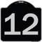 Signmission Sign with Number 12 Heavy-Gauge Aluminum Architectural Sign, 18" x 18", BS-1818-22910 A-DES-BS-1818-22910 - alternate 1